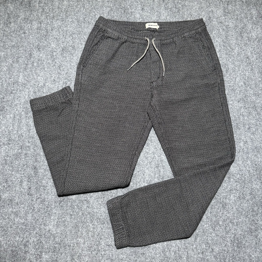 Taylor Stitch Apres Joggers Sweatpants Dark Gray Waffle Knit Pants Men Medium